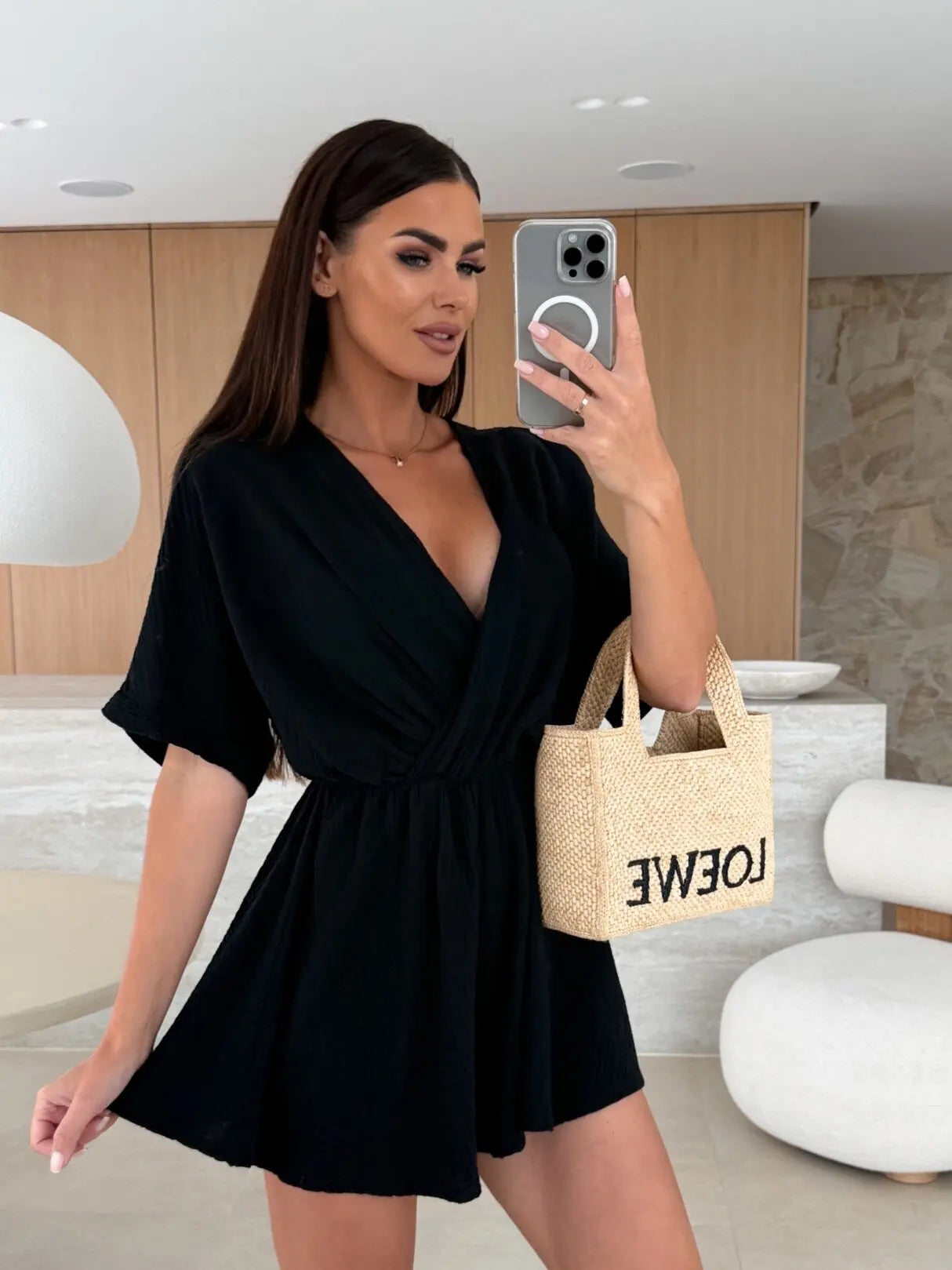 Combinaison femme été taille extensible jambe large combinaison femme